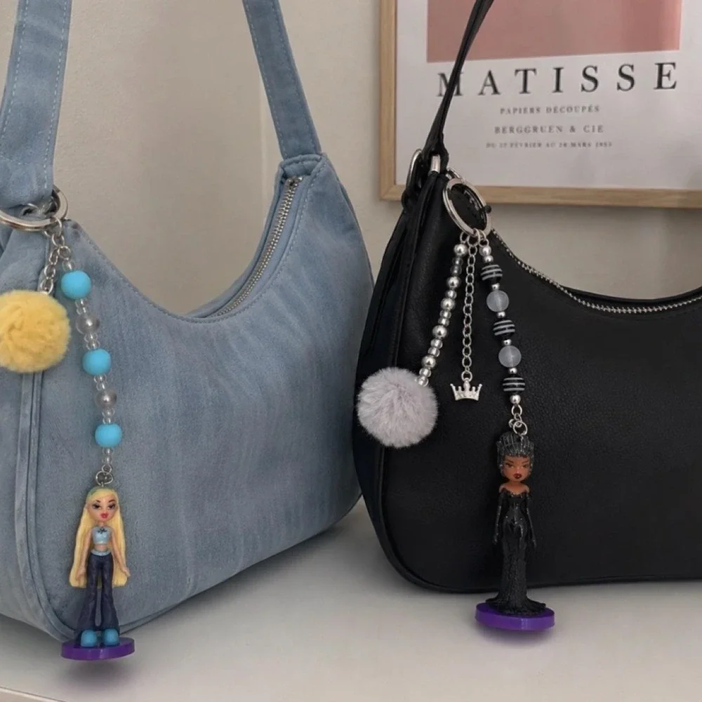 Handmade Bratz & Bratz x Kylie Jenner Beaded Keychain Set